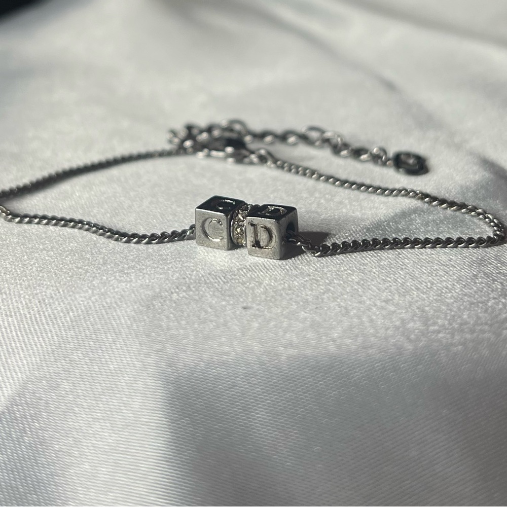 Christian Dior Silver Dice Bracelet